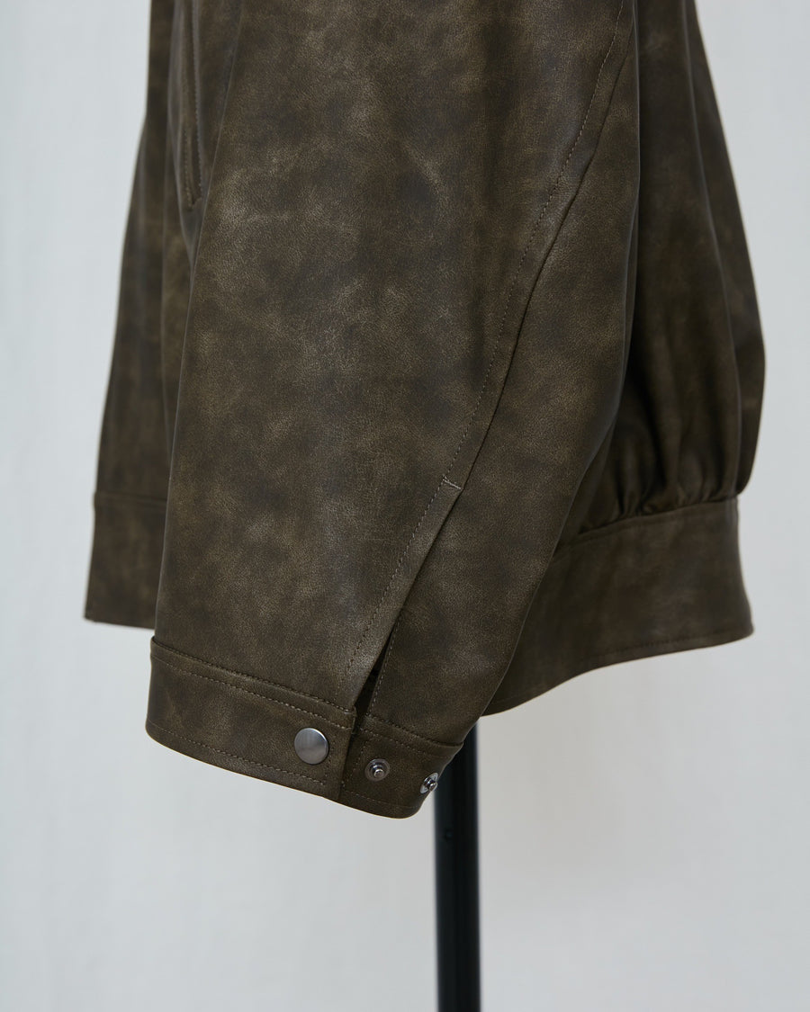 LEATHER BLOUSON